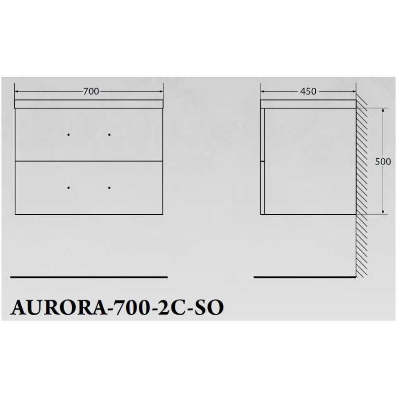 ����� ��� �������� BelBagno AURORA AURORA-700-2C-SO-BO