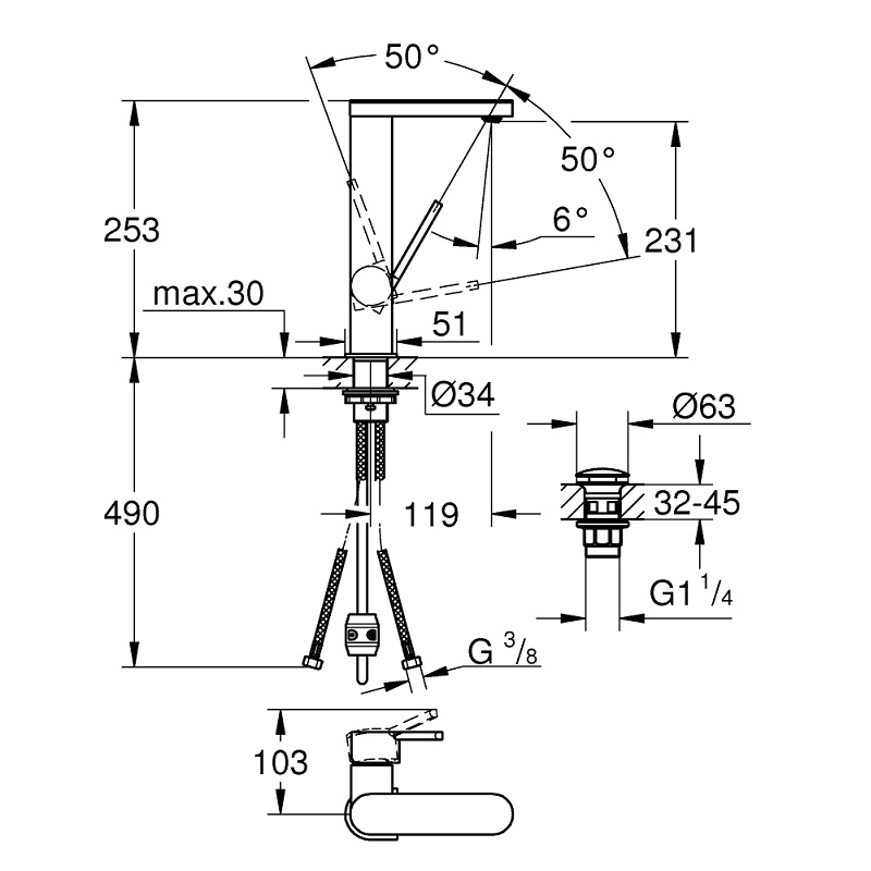 ��������� ��� �������� Grohe Plus 23843003