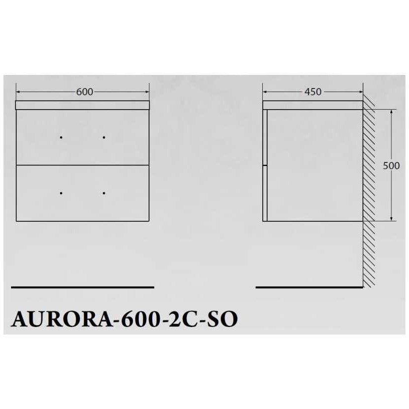 ����� ��� �������� BelBagno AURORA AURORA-600-2C-SO-AV