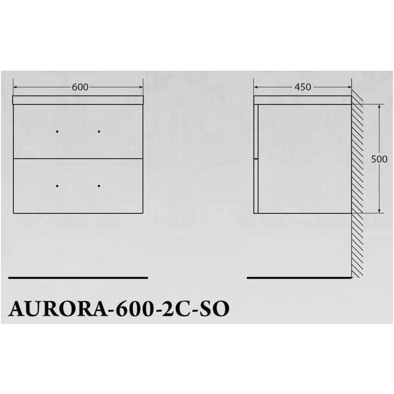 ����� ��� �������� BelBagno AURORA AURORA-600-2C-SO-PP