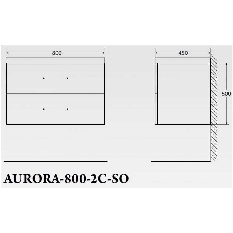 ����� ��� �������� BelBagno AURORA AURORA-800-2C-SO-CS
