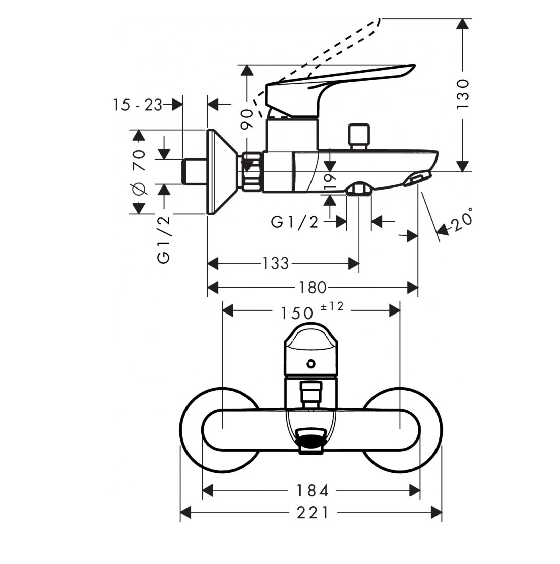 ����� ��� ����� Hansgrohe Logis E SetLogisE100C (71178000+71415000+26532400)