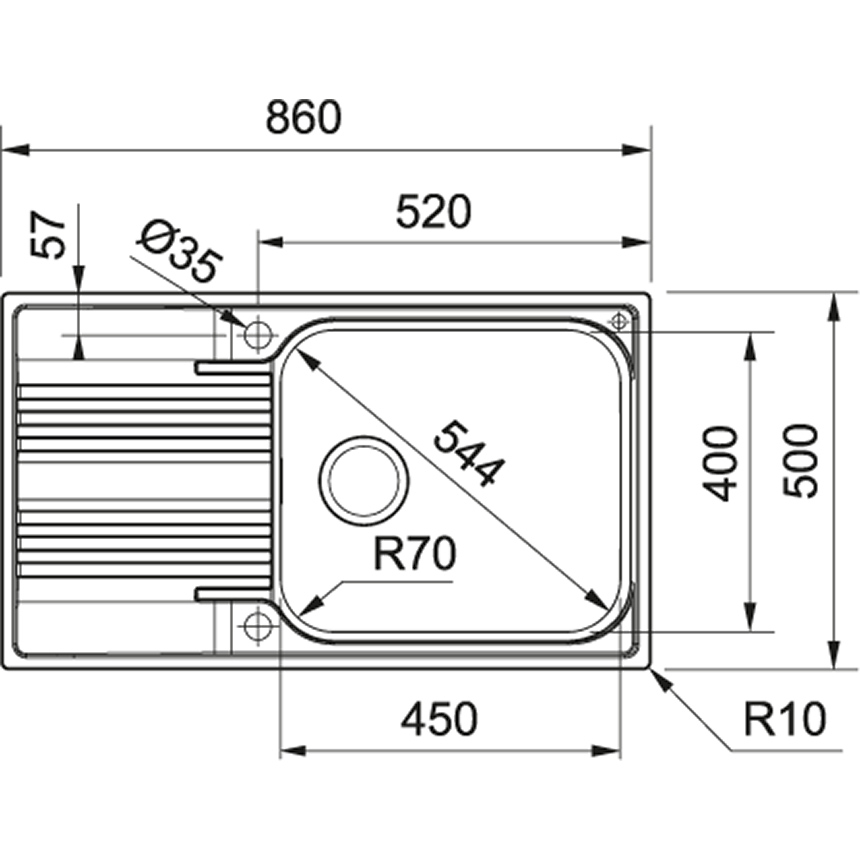 �������� ����� Franke SRX 611-86 XL 101.0368.321 ����.�����