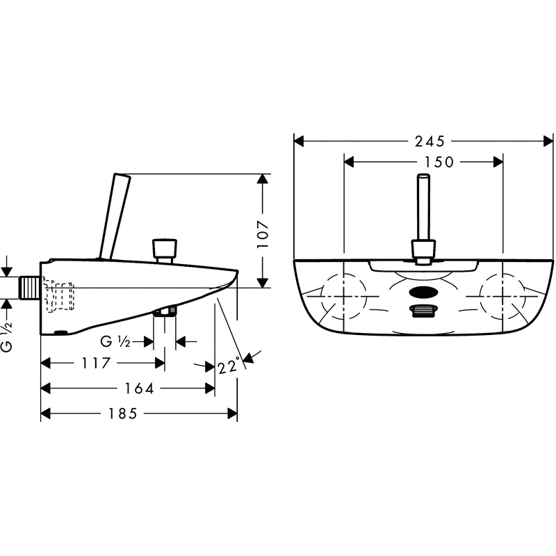 ��������� ��� ����� Hansgrohe PuraVida �����/���� 15472400