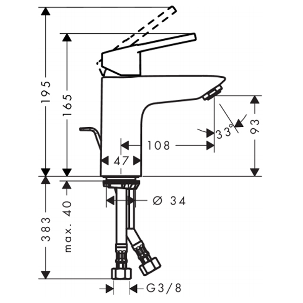 ��������� ��� �������� Hansgrohe Novus Loop 100 71081000