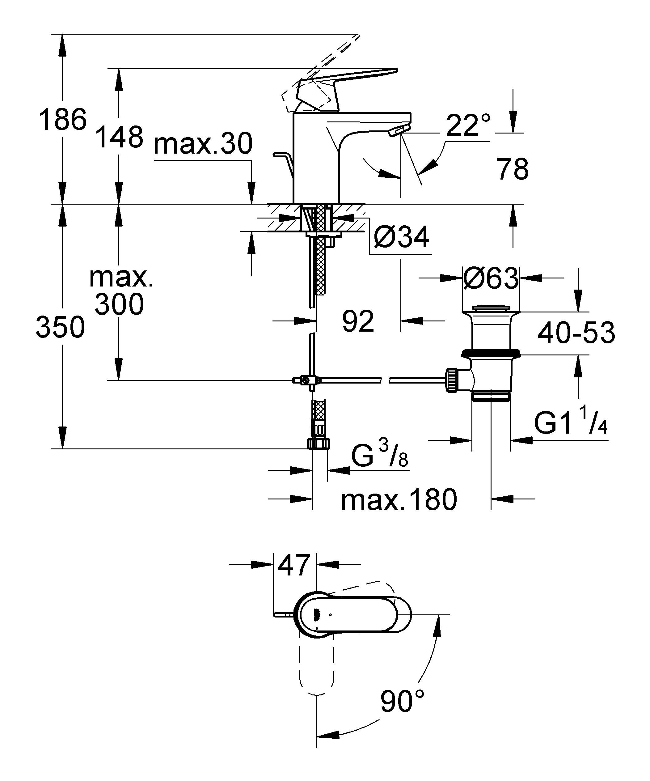 ��������� ��� �������� Grohe Eurosmart Cosmopolitan 2337700E