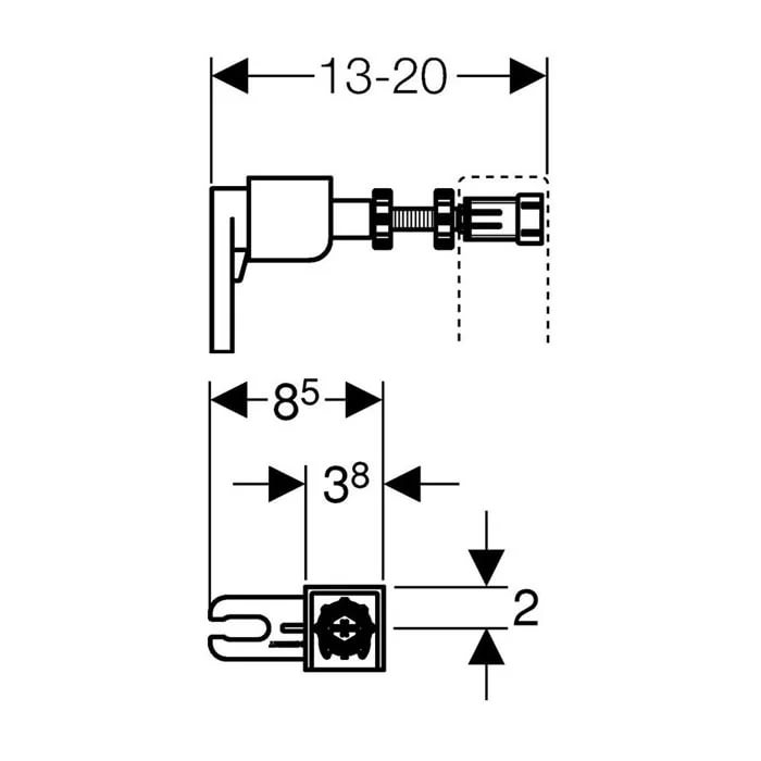 �������� ��������� ��� ����������� � ����� Geberit Duofix 111.815.00.1