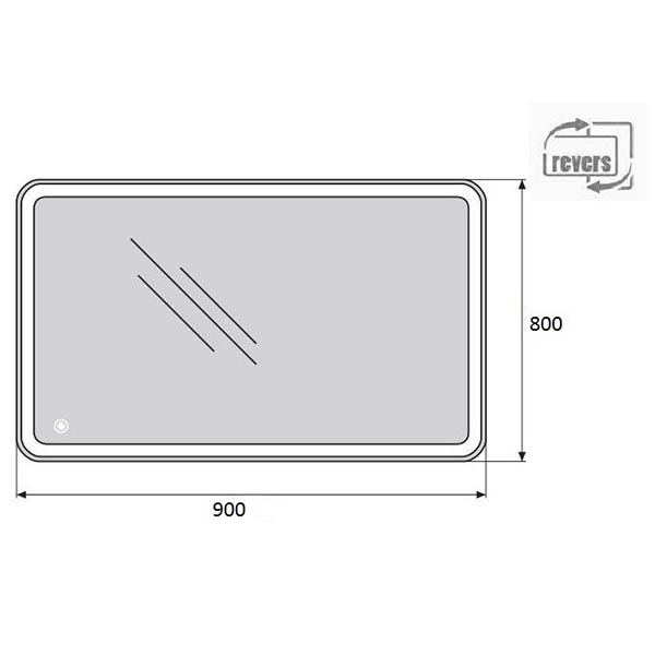 ������� BelBagno Spc 90x80 SPC-MAR-900-800-LED-TCH