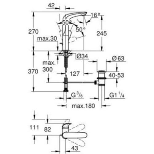 ��������� ��� �������� Grohe Eurostyle 2015 Solid 23718LS3