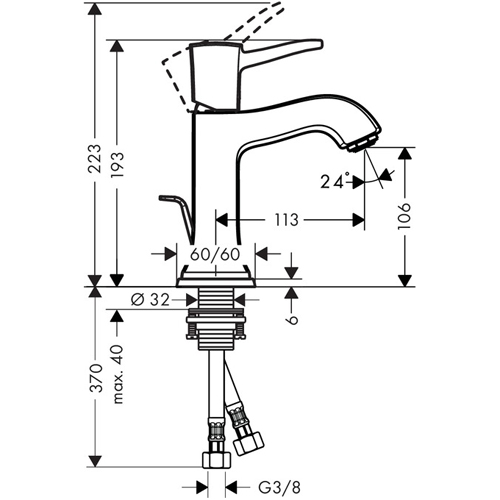 ��������� ��� �������� Hansgrohe Metropol Classic ����/������ 31300090