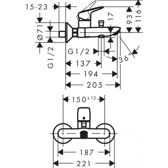 ��������� ��� ����� Hansgrohe Logis 71400000