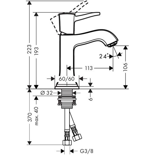 ��������� ��� �������� Hansgrohe Metropol Classic 31301000