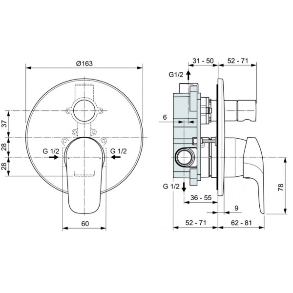 ������� �������� 4 � 1 Ideal Standard Ceraflex BC447AA