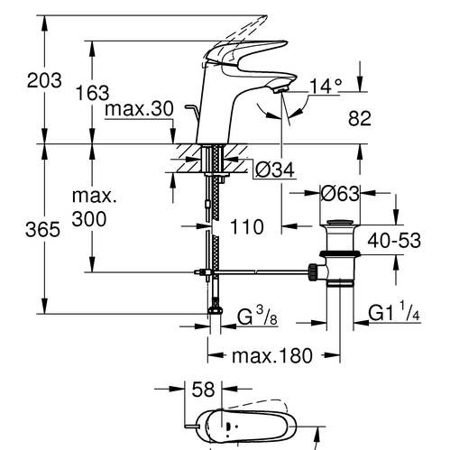 ��������� ��� �������� Grohe Eurostyle New 23709LS3