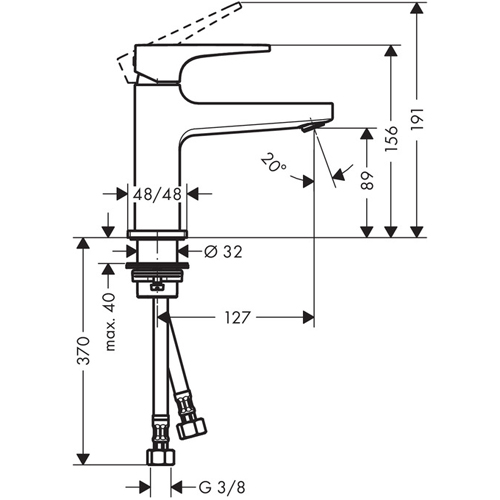 ��������� ��� �������� Hansgrohe Metropol 100 74500000