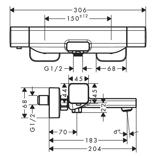 ��������� ��� ����� Hansgrohe Ecostat E 15774000