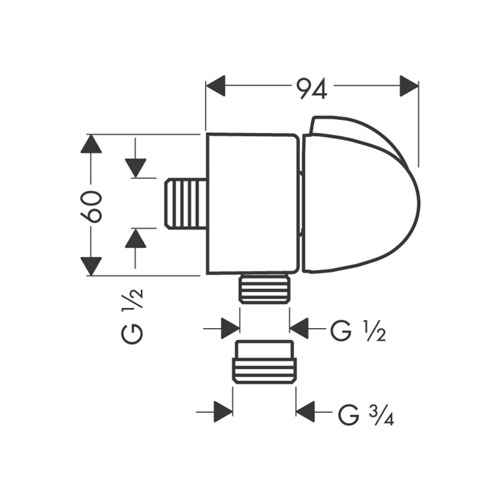 ��������� ������������� Hansgrohe FixFit Stop 27452000