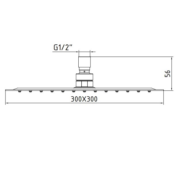 ������� ��� E.C.A Shower Head Slim 102145013EX