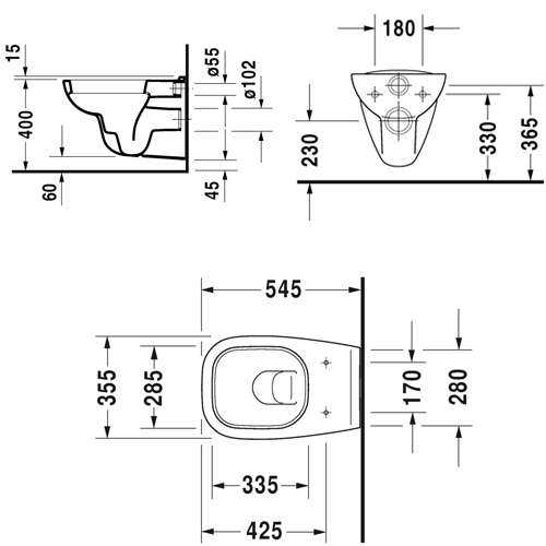 ������ ��������� Duravit D-Code (� ������� SoftClose) 45350900A1