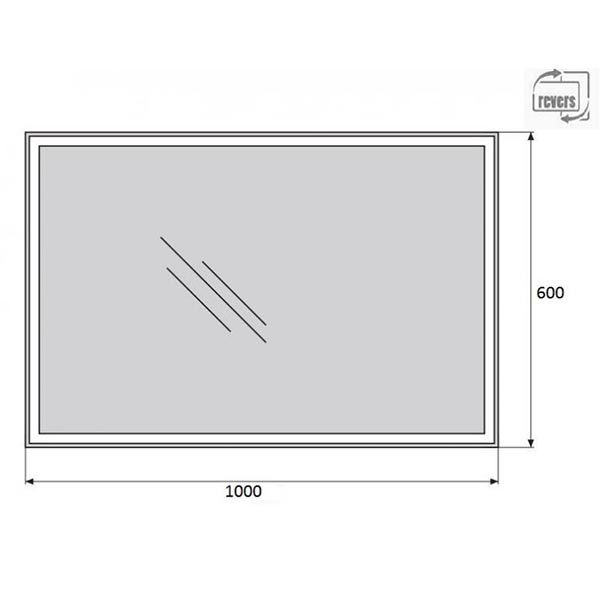������� BelBagno Spc 100x60 SPC-GRT-1000-600-LED-BTN