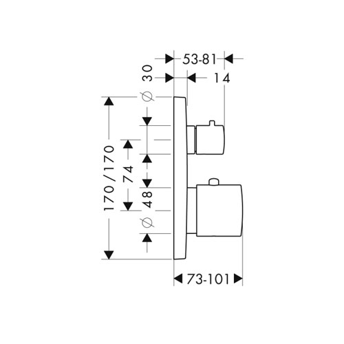 ��������� � ��������/������������� �������� Axor Citterio M 34725000