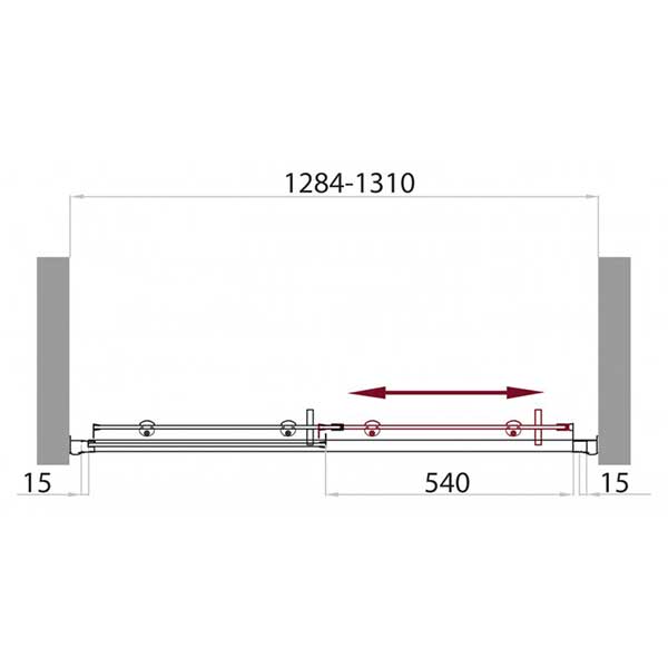 ������� ����� � ���� BelBagno UNO-BF-1-130-P-Cr