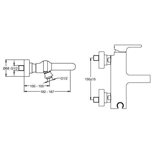 ��������� ��� ����� Jacob Delafon Singulier E10867-CP