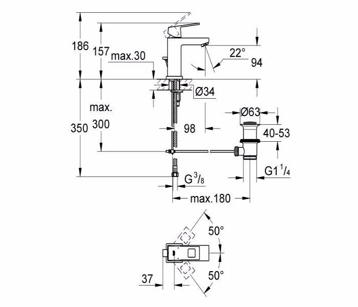 ��������� ��� �������� Grohe Eurocube 23127000