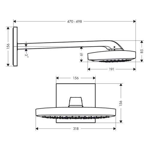������� ��� Hansgrohe Raindance Select � 300 3jet �����/���� 26468400