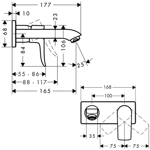 ��������� ��� �������� Hansgrohe Metris (������� �����) 31085000