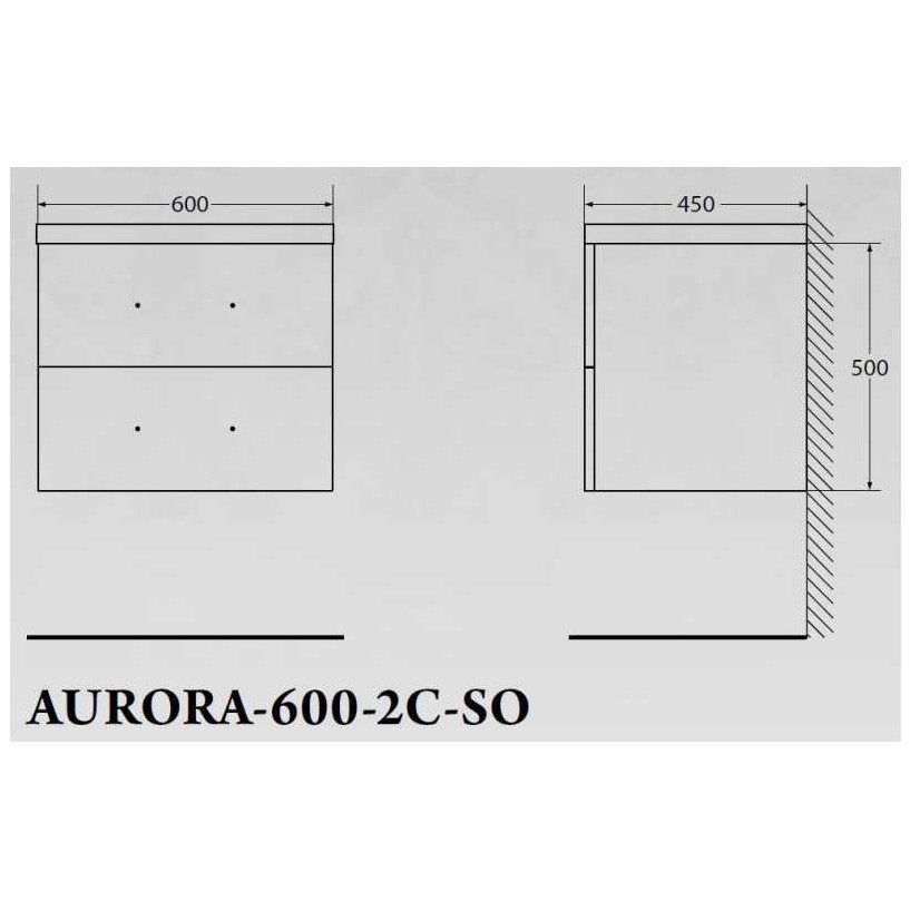 ����� ��� �������� BelBagno AURORA AURORA-600-2C-SO-PB