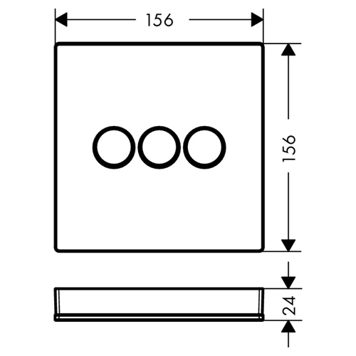 ������ Hansgrohe ShowerSelect � 3 ��������� ���������, ���������� 15736600