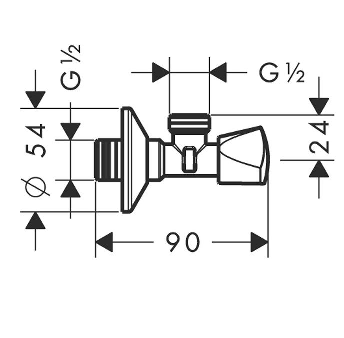 ������� ������� Hansgrohe E, G 1/2 13903000