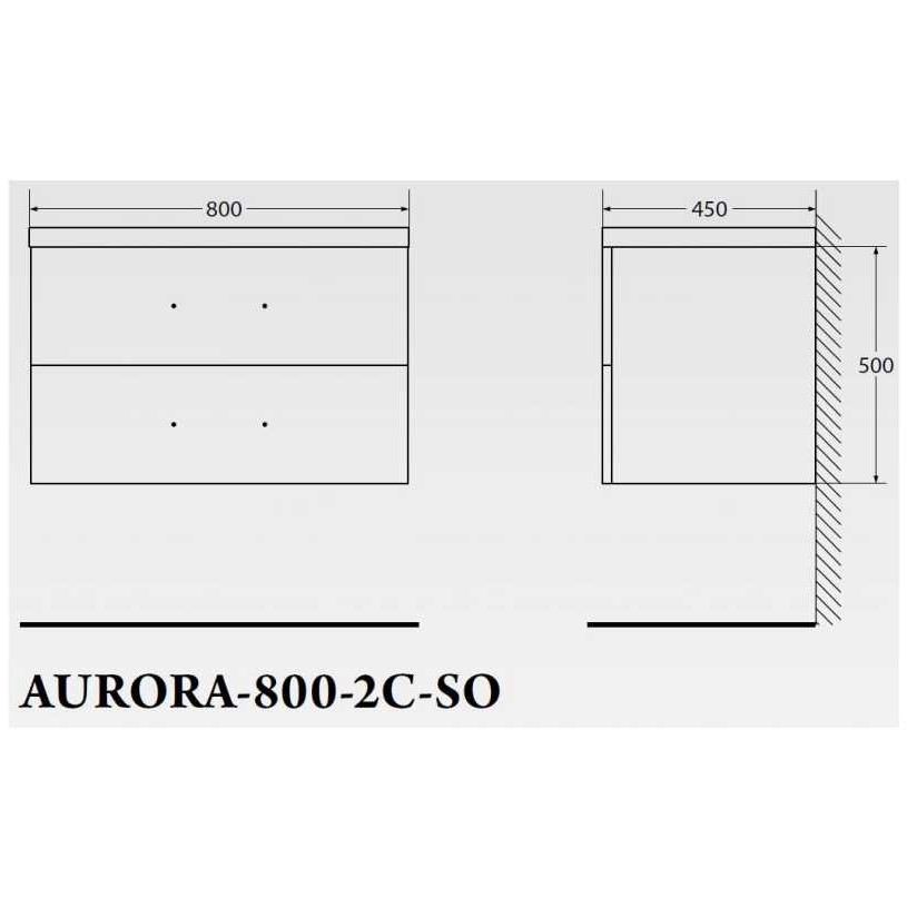 ����� ��� �������� BelBagno AURORA AURORA-800-2C-SO-PG