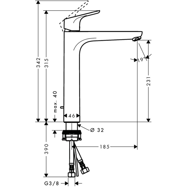 ��������� ��� �������� Hansgrohe Focus 230 31531000