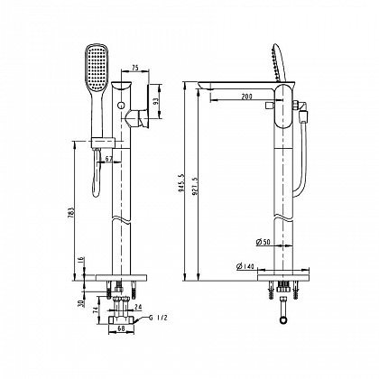 ��������� ��� ����� � ����� Bravat Gina F665104C-B3-ENG