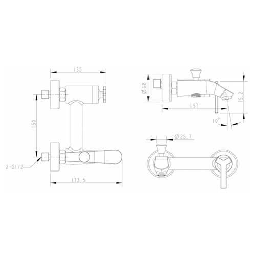 ��������� ��� ����� c �������� ������� Bravat Waterfall F673107C-01