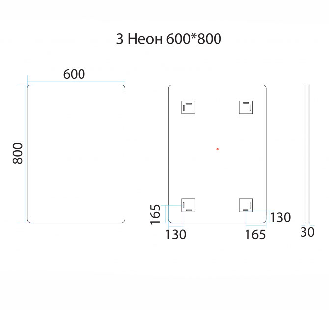 ������� Misty ���� 3 LED 60x80 ������ �� ������� �-���060080-3�������