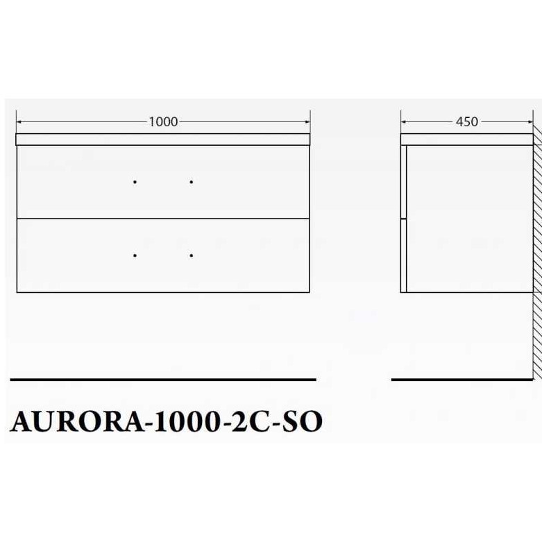 ����� ��� �������� BelBagno AURORA AURORA-1000-2C-SO-AV