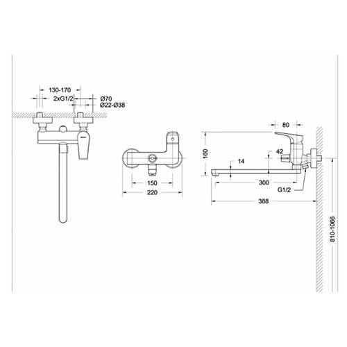 ��������� ��� ����� c ������� ������� Bravat Vega F6119177CP-01L
