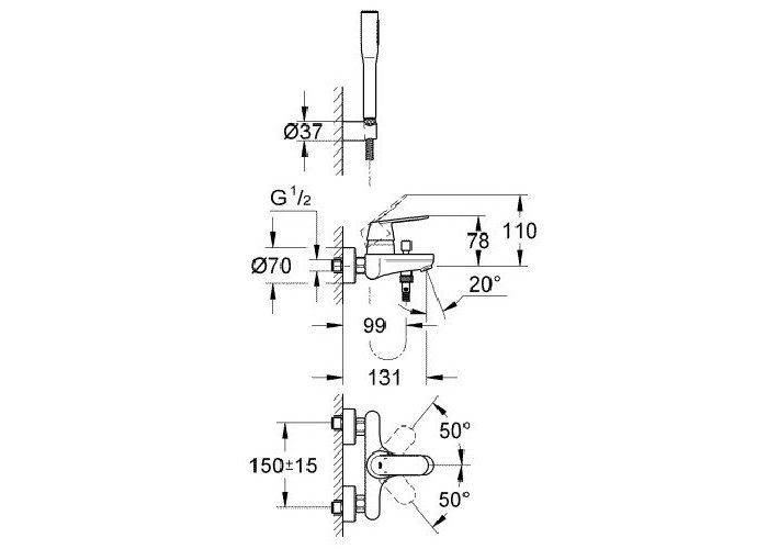 ��������� ��� ����� Grohe Eurosmart Cosmopolitan 32832000