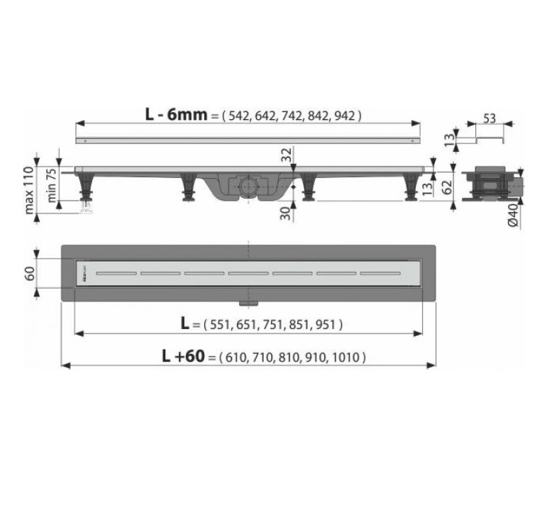 ������� ����� AlcaPlast � �������� � ������� APZ18-750M