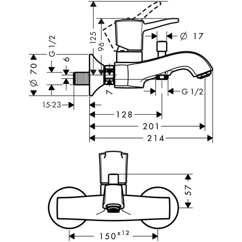 ��������� ��� ����� Hansgrohe Metropol Classic ����/������ 31340090