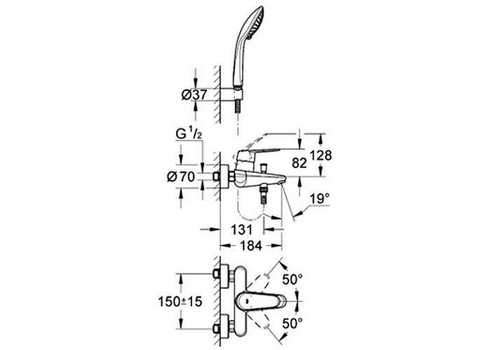 ��������� ��� ����� Grohe Eurodisc Cosmopolitan 33395002