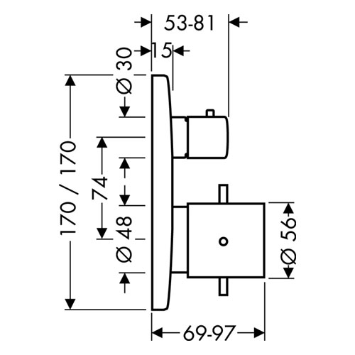 ��������� � ��������/������������� �������� Axor Starck X 10726000