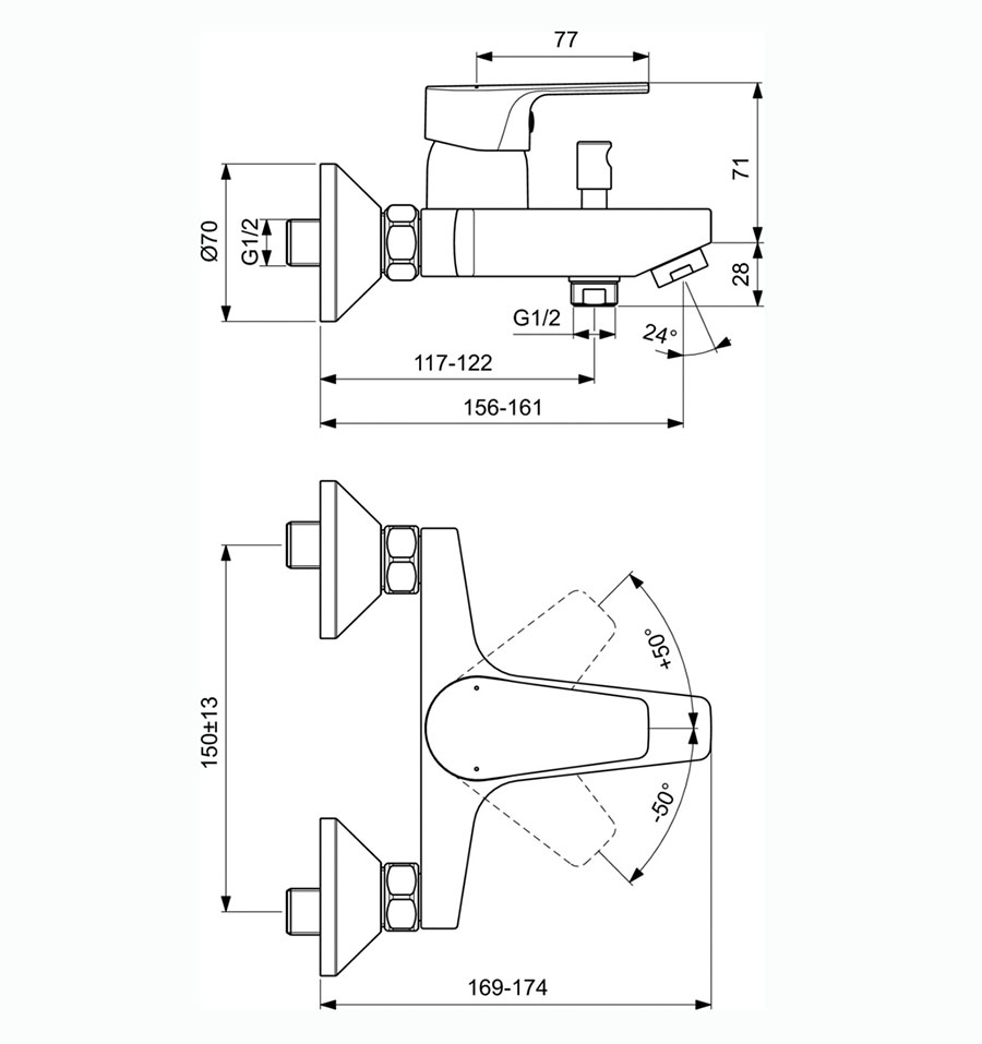 ����� ���������� + ������� �������� Ideal Standard Esla BC264AA
