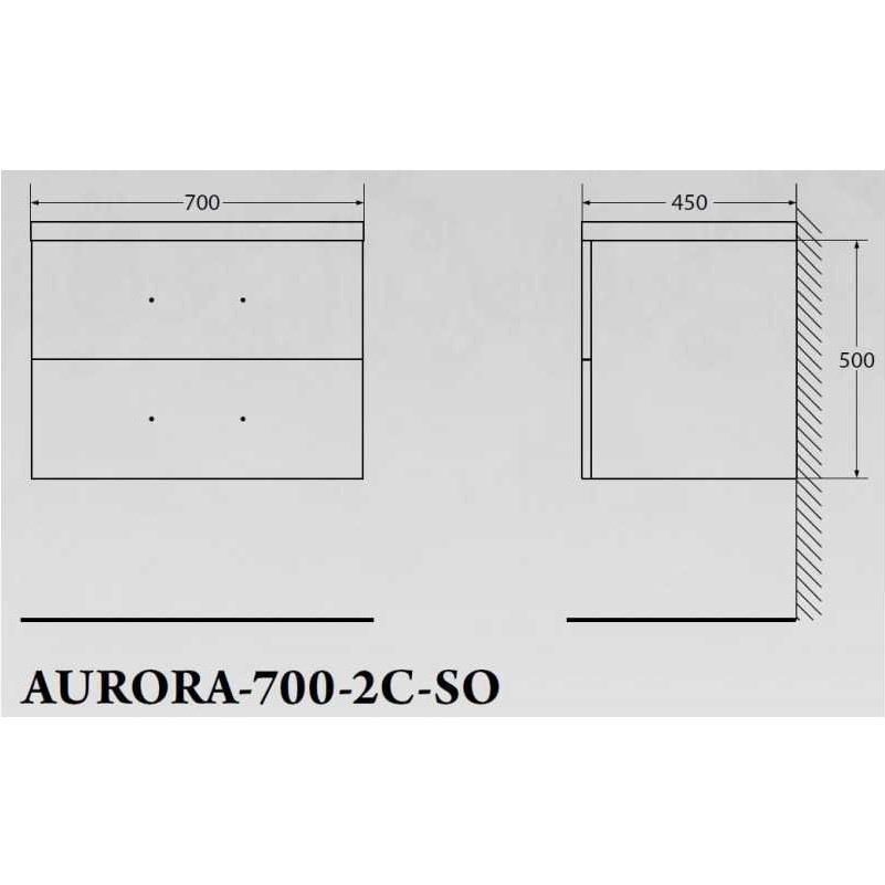 ����� ��� �������� BelBagno AURORA AURORA-700-2C-SO-CP