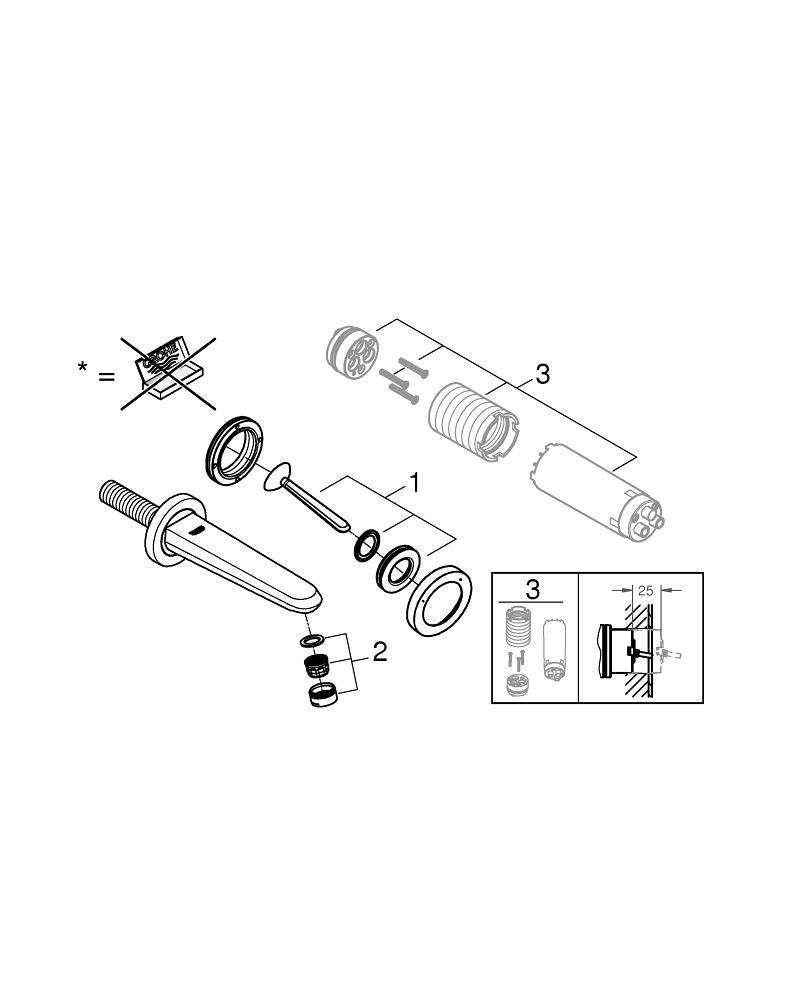 ��������� ��� �������� Grohe Eurodisc 19968000