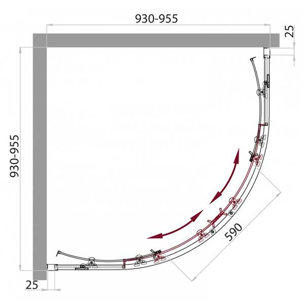 ������� ������ BelBagno SELA-R-2-95-C-Cr