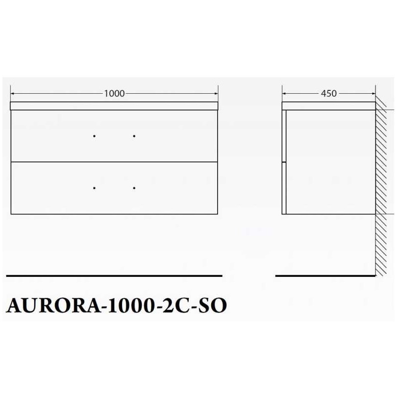����� ��� �������� BelBagno AURORA AURORA-1000-2C-SO-PB
